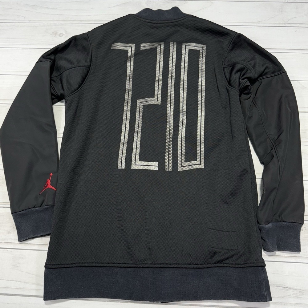 Air Jordan Jacket Mens Med Black Michael MJ Chicago Bulls 72-10 1995 1996 Season